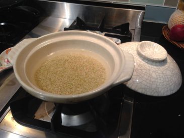 Cuisine concept with Premium Unpolished Rice.